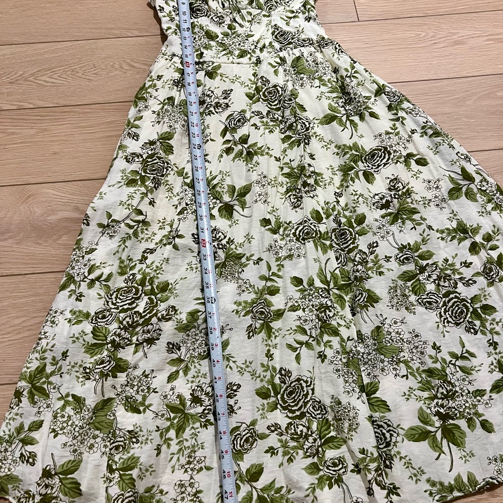 By the River Rose Pleated sleeveless corset maxi dress size medium green NWT - Picture 13 of 13